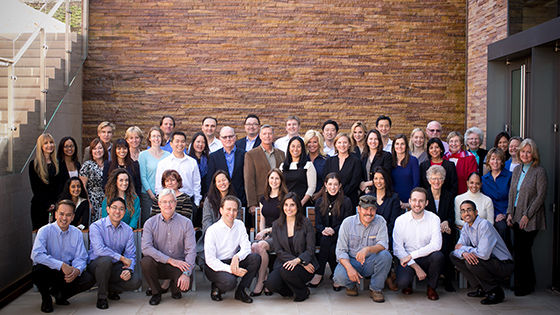 Image of Hilton Foundation Staff in front of LEED Building in Agoura Hills, CA