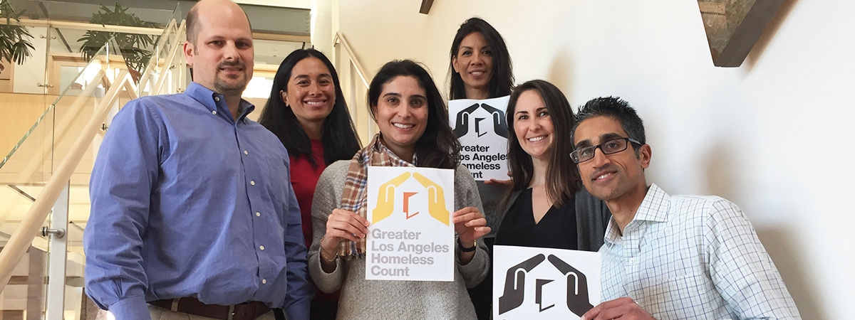 Hilton Foundation staff members participated at the 2017 Greater Los Angeles Homeless Count.