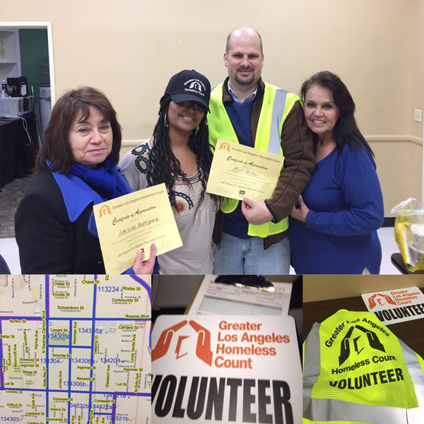 Kristin Taday at this year's Greater Los Angeles Homeless Count.